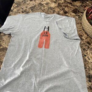 Men's Grey Short Sleeve Graphic T-Shirt - "Go Fish"